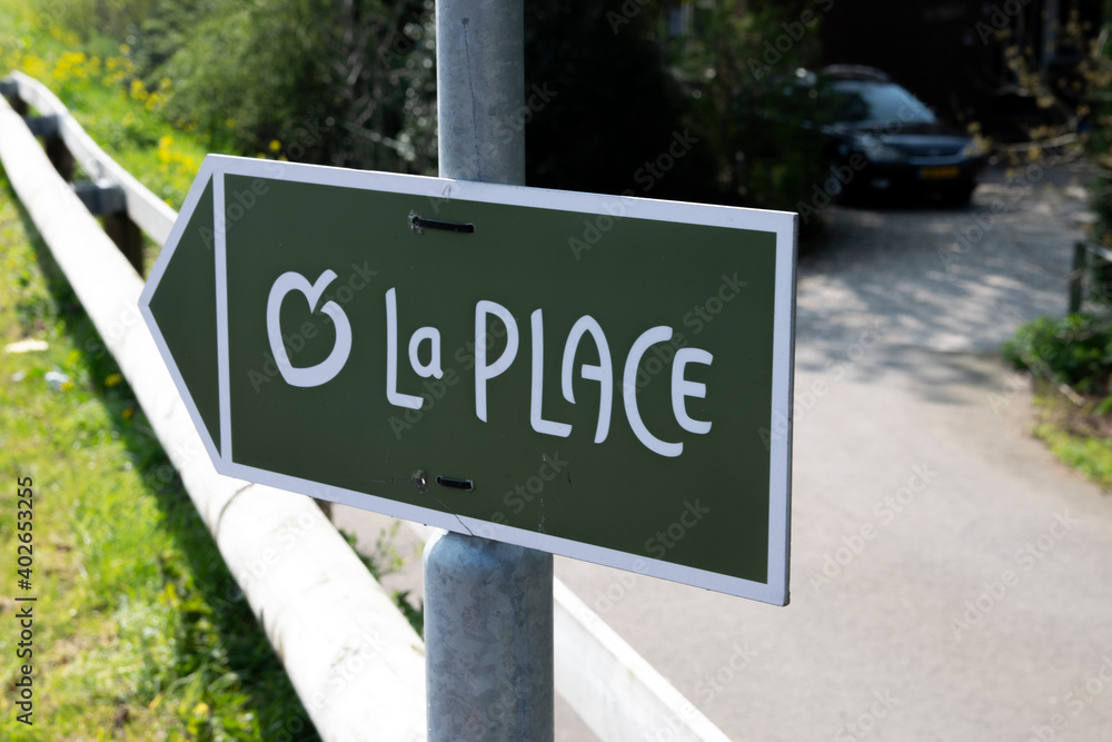 Street Sign La Place At The Provincialeweg Street Amsterdam The Netherlands 2019