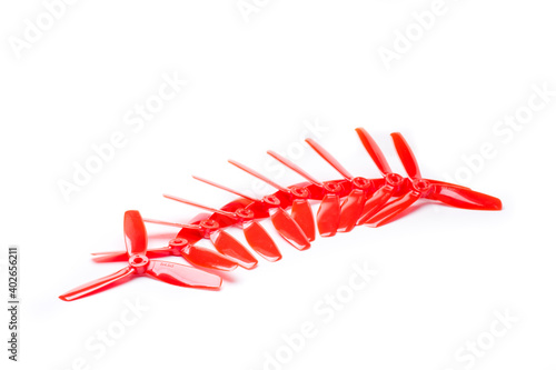 red propellers for racing drone