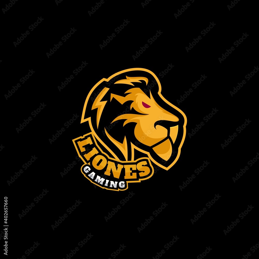 Vector illustration of a lion esport logo Vector illustration of a lion esport logo