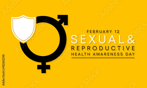 Vector illustration on the theme of Sexual and Reproductive health awareness day observed each year  on February 12 Highlighting Sexuality and sexual health are vital to wellbeing throughout our lives