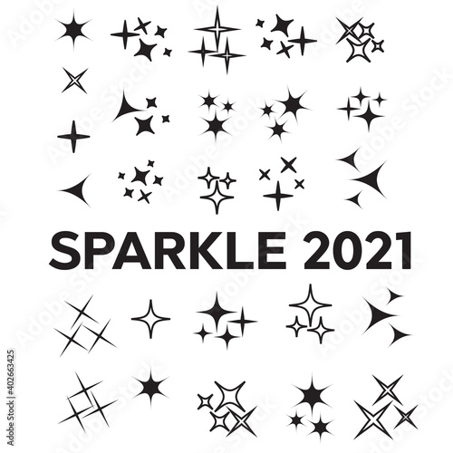 Icon star. Sparkles collection. Sparks vector icons set
