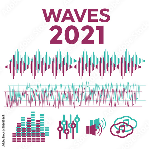 Vector sound waves. Equalizer technology. Radio wave vector