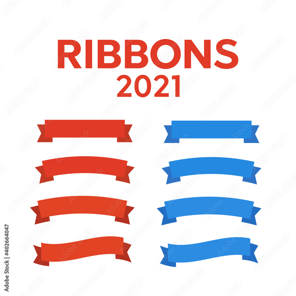 Vector Ribbon Set on white background. Banner ribbon vector set Vector Ribbon Set on white background. Banner ribbon vector set
