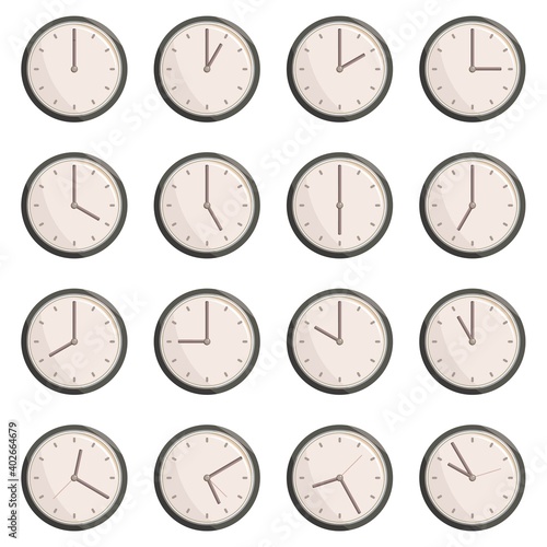 シンプルなアナログ壁掛け時計セット