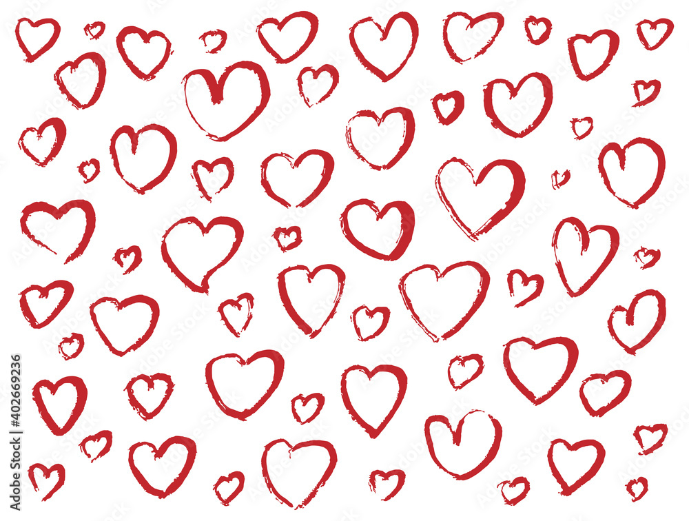 Vector Hand drawn set of hearts. Template background for Valentine's day. Vector Hand drawn set of hearts. Template background for Valentine's day.
