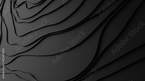 abstract black background. Template Illustration. 3d rendering