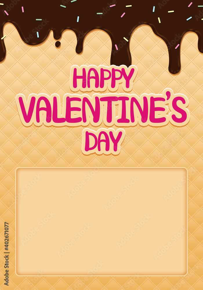 valentine's day background with chocolate