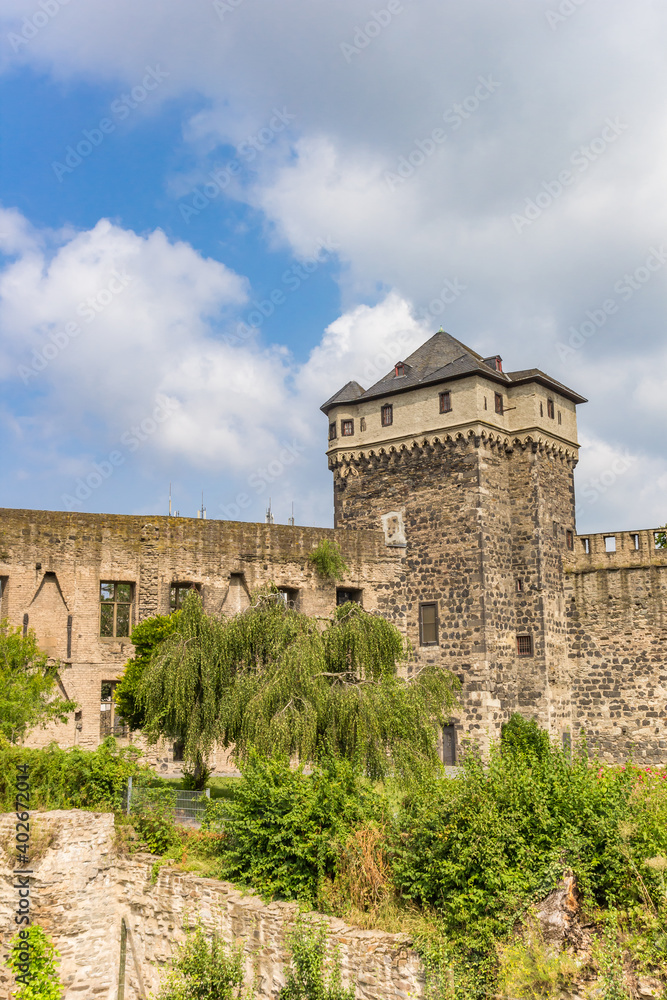 City wall and castle towr in Andernach, Germany