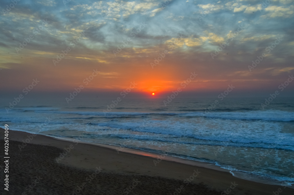 Beautiful colorful sunrise in Ballito north coast Durban South Africa