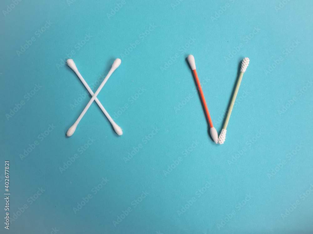 Ban on singleuse plastics such as cotton swabs and replacing them with