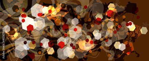 Abstract multicolor hecagonal cells background layered eps10 vector illustration. You can add your own text under one of the template layers and lower the transparency.