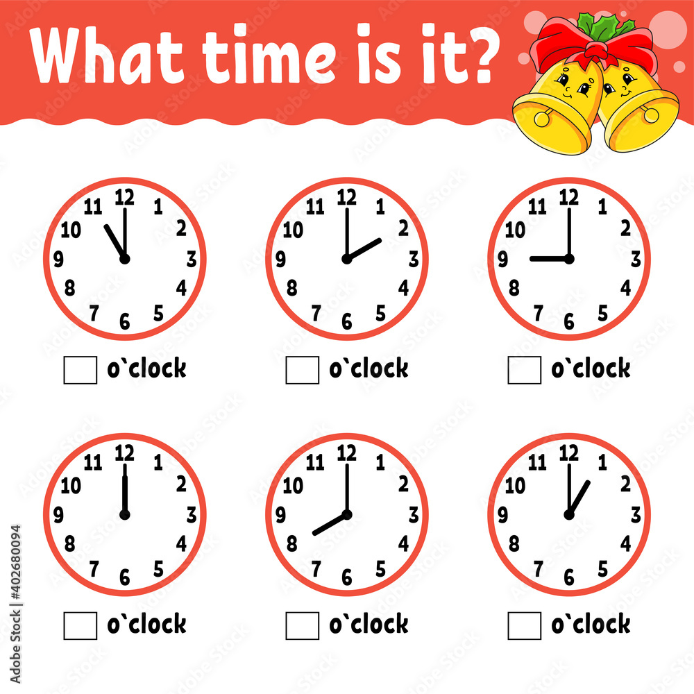 Learning time on the clock. Winter theme. Educational activity