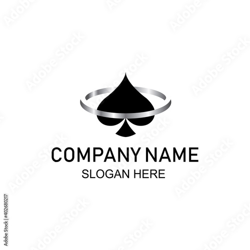 poker logo vector illustration circle color design