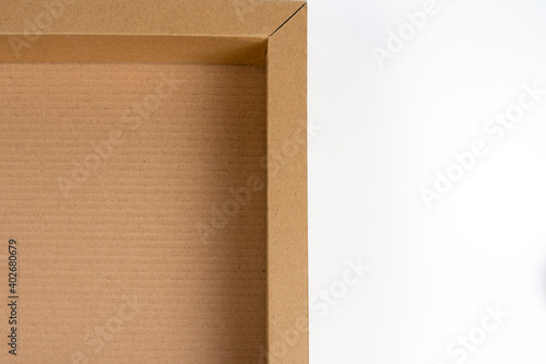 cardboard box close up on white background © Вячеслав 