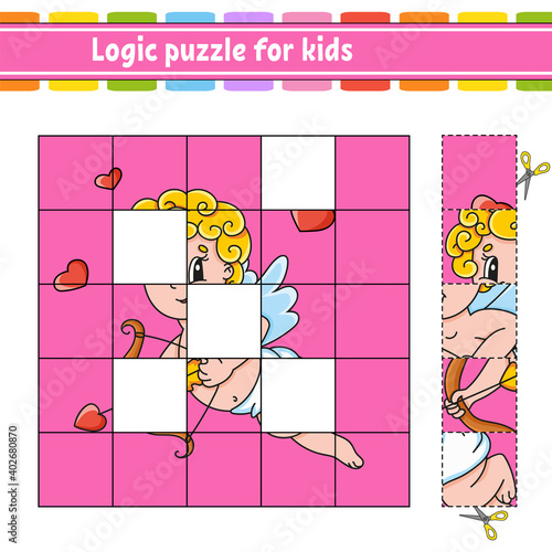 Logic puzzle for kids. Education developing worksheet. Learning game for children. Activity page. Simple flat isolated vector illustration in cute cartoon style.