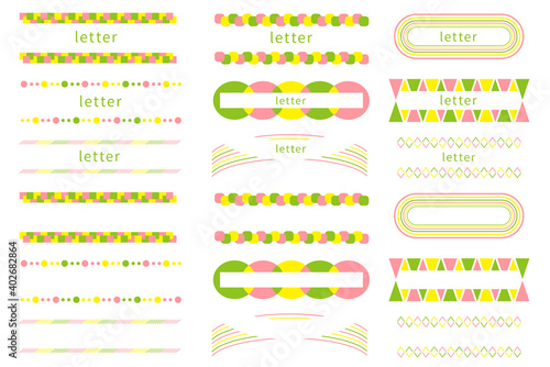 タイトル 見出し 表題 名前 北欧 装飾 枠 バナー フレーム AI eps ベクター素材