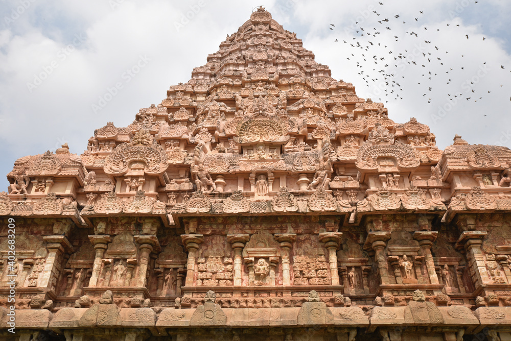 Pyramide du temple de Gangakondacholapuram, Inde du Sud
