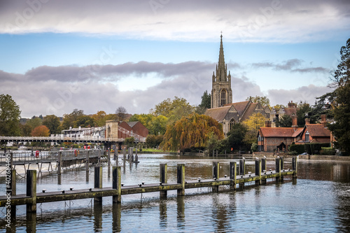 View of Marlow and the River Thames, England photo