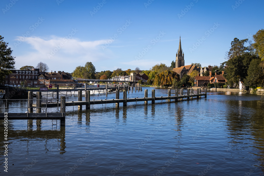 Marlow and the River Thames in the sunshine, England