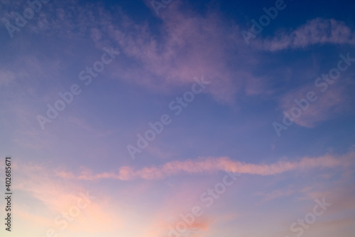 Fototapeta Naklejka Na Ścianę i Meble -  Twilight sky in winter evening time