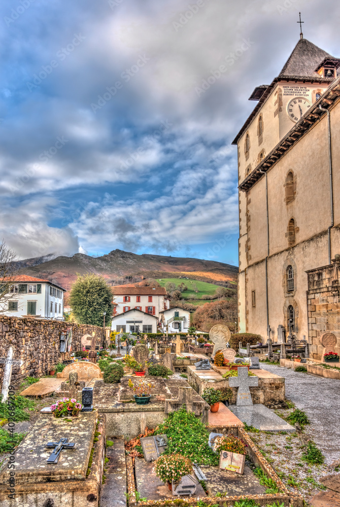Sare, French Basque Country, HDR Image