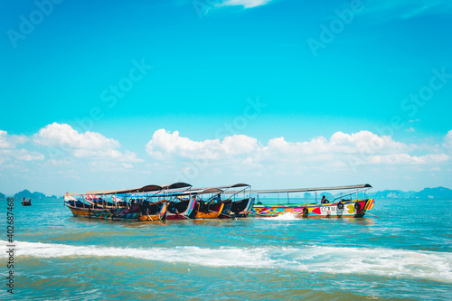Canoe, water and blue skies
