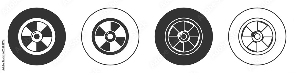 Black Round wooden shield icon isolated on white background. Security, safety, protection, privacy, guard concept. Circle button. Vector. Black Round wooden shield icon isolated on white background. Security, safety, protection, privacy, guard concept. Circle button. Vector.