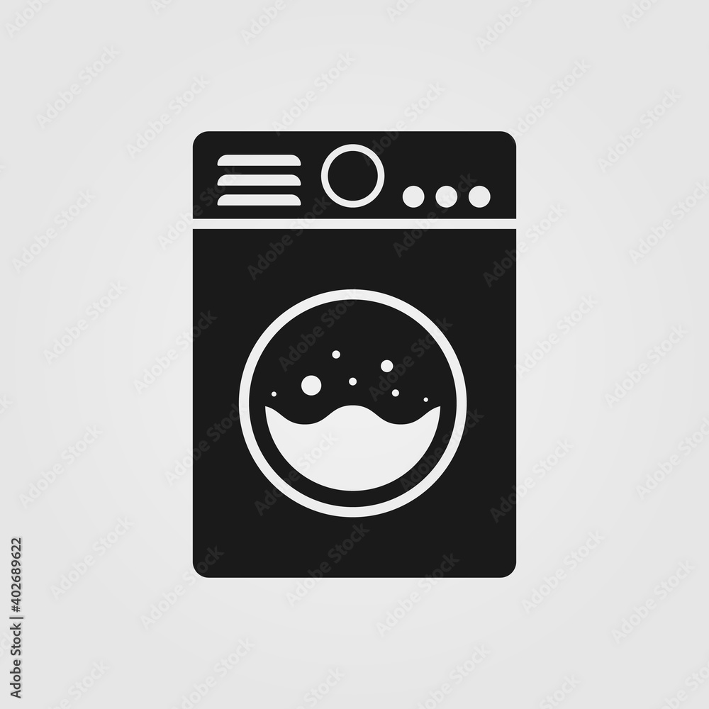 Washing machine icon. Laundry sign. Web site page and mobile app design element. Washing machine icon. Laundry sign. Web site page and mobile app design element.