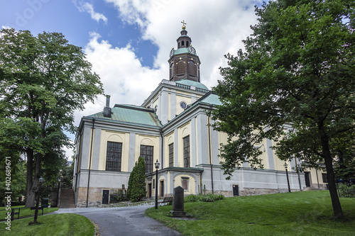 Kungsholm Church (Kungsholms kyrka, 1688) or Ulrika Eleonora Church (Ulrika Eleonora kyrka) - church at Bergsgatan on island of Kungsholmen in Stockholm, Sweden. photo