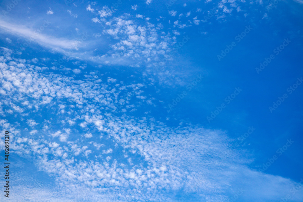 Fototapeta premium Blue sky with white cloud tiny beautiful