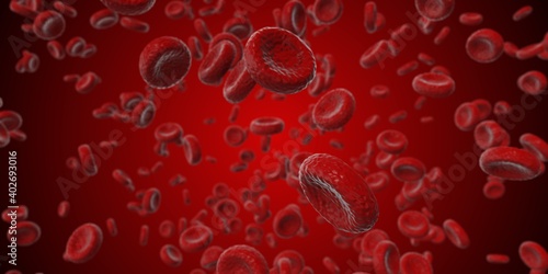 3D Rendering Red Blood Cells Stock Image 