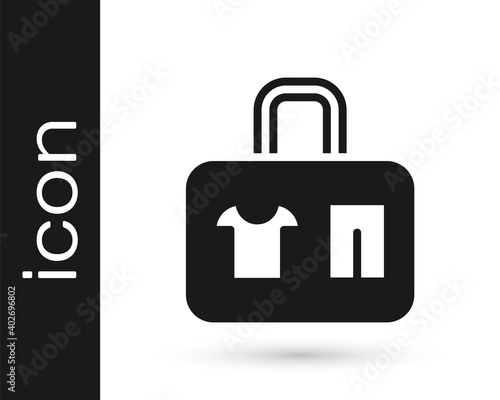 Free Download Black Suitcase for travel icon isolated on white background. Traveling baggage sign. Travel luggage icon. Vector. - GFXLoad