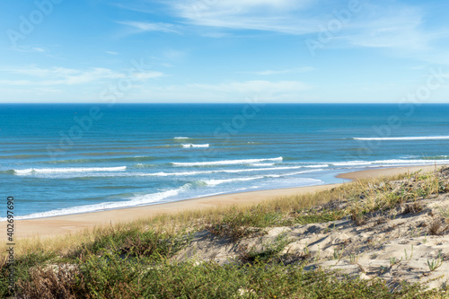 CAP FERRET  Bassin d Arcachon  France   vue sur la plage c  t   oc  an