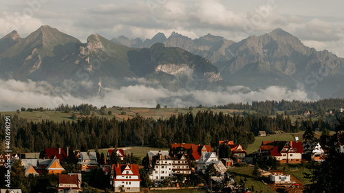 Fototapeta Naklejka Na Ścianę i Meble -  Panoramic view of the Tatra Mountains in Poland