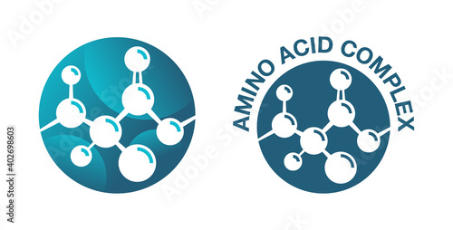 Amino acid complex circular icon