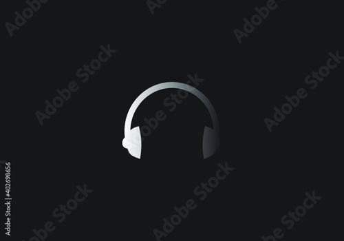 microphone, music logo design vector template.