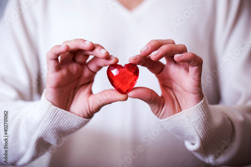 Love concept. Red heart. Lovely. 
