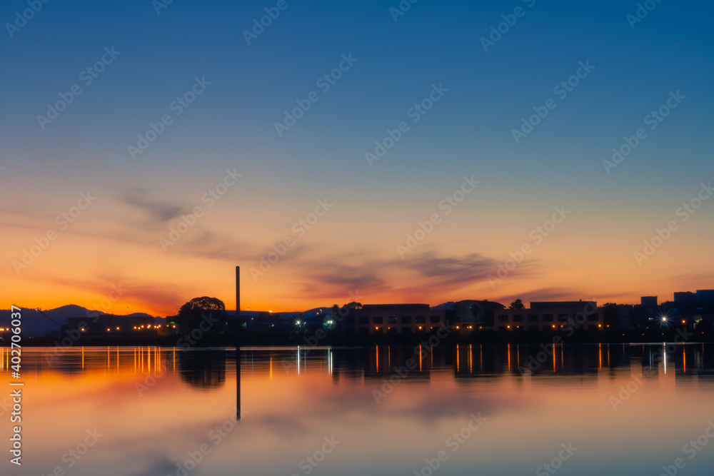 Sunset reflection