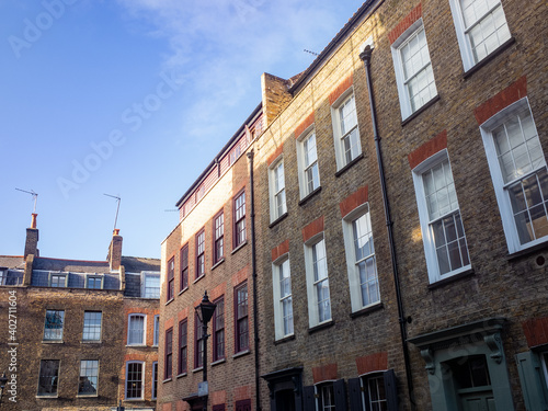 Shoreditch, London- Attractive old terraced townhouses in trendy area of East London