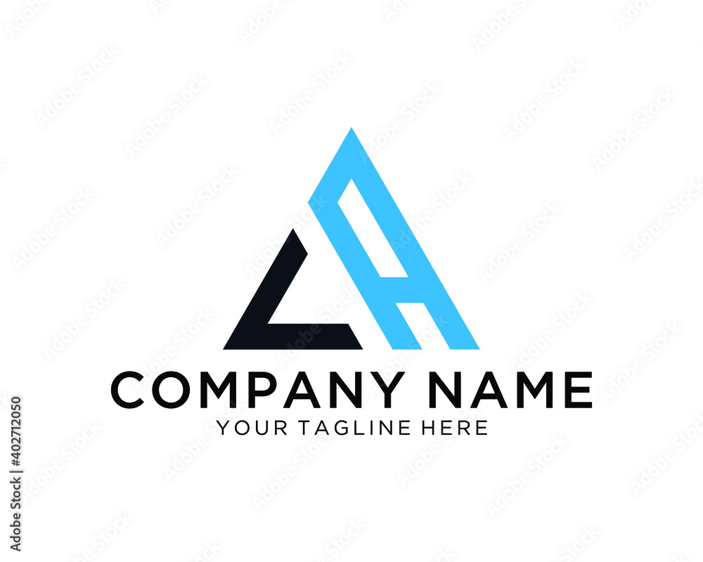 Alphabet letters Initials Monogram logo LA, AL, L and A Alphabet letters Initials Monogram logo LA, AL, L and A