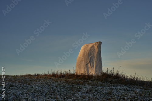 mythological stone at toten, norway