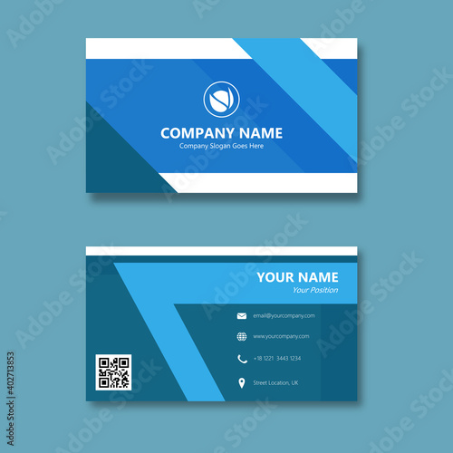 Midnight blue flatter business card