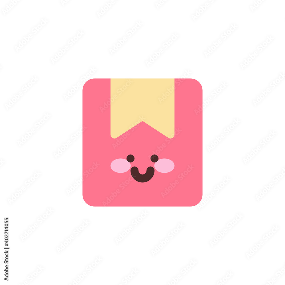 Cute Goods Box Shipping Flat Icon, Logo, Vector Cute Goods Box Shipping Flat Icon, Logo, Vector