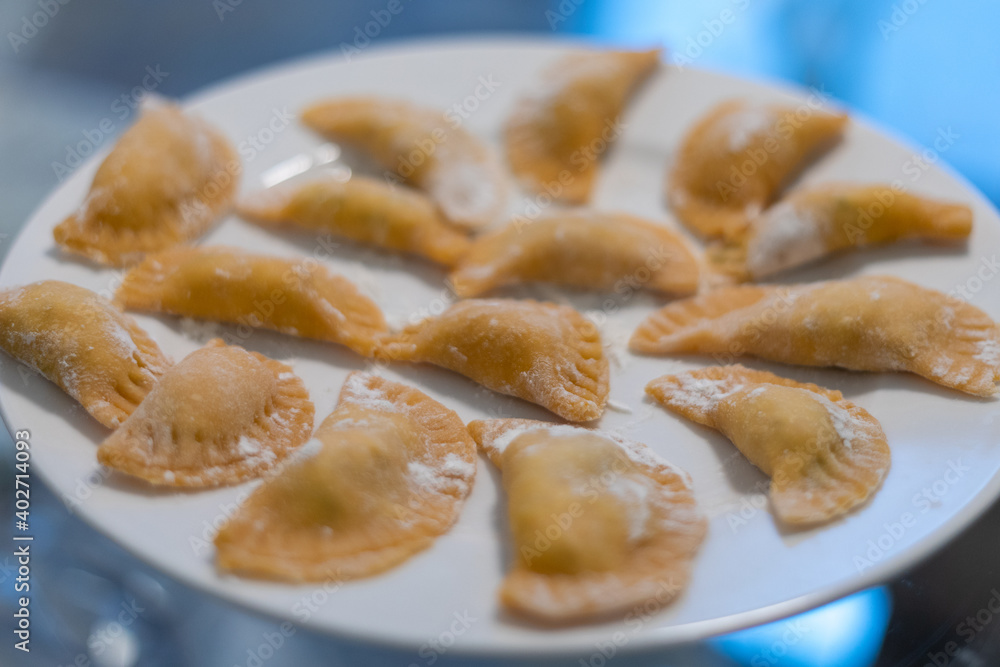 Homemade ravioli fresh Italian egg pasta Homemade ravioli fresh Italian egg pasta