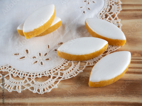 Typical almond sweets from france calissons d'aix