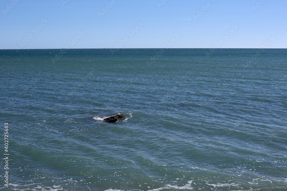 Obraz premium Beach shore with rock