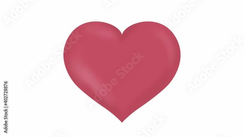 Pink beating heart animated video mp4
