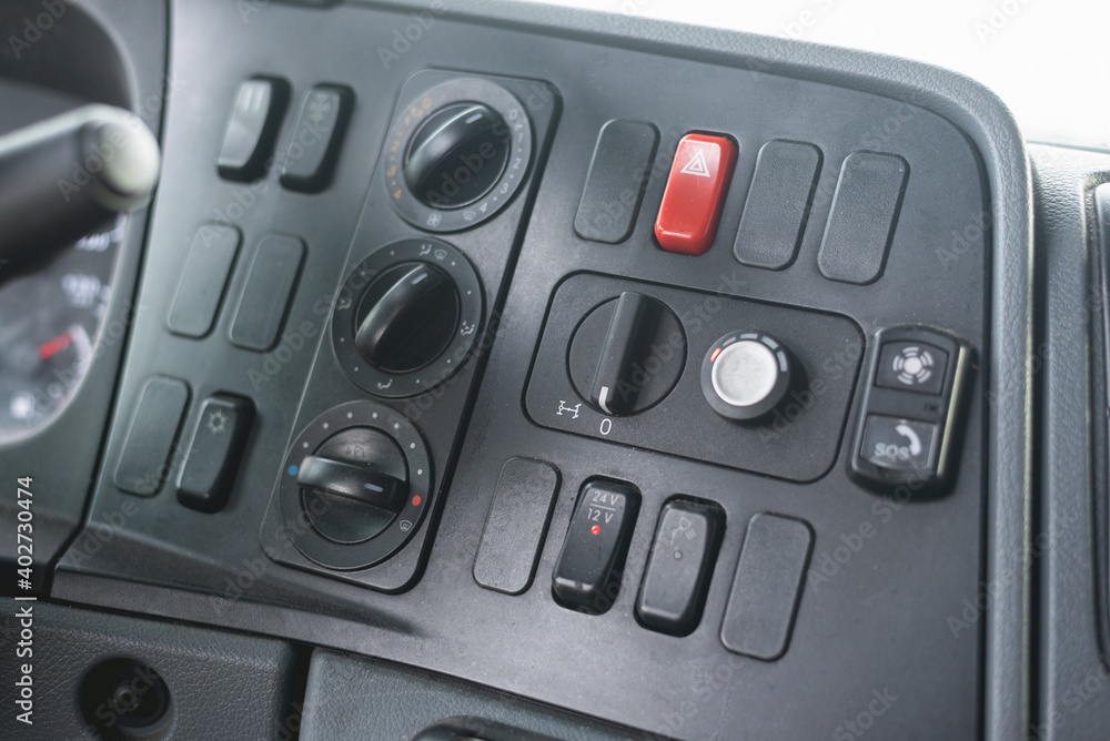 Auto truck dashboard close up abstract background. Auto truck dashboard close up abstract background.