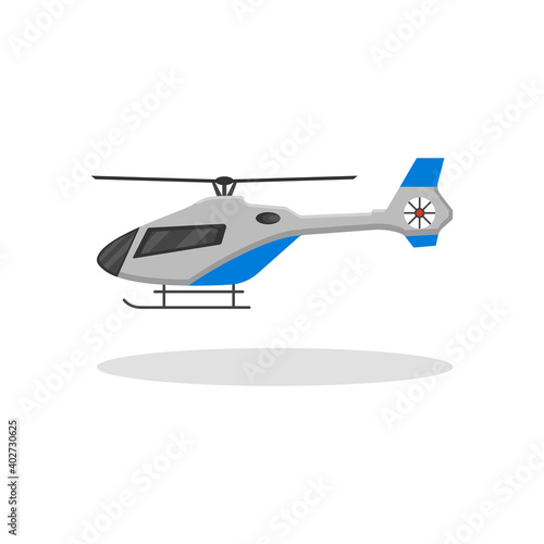 Helicopter isolated. Vector illustration.