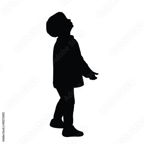 a boy bdoy silhouette vector